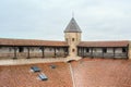 corridors and little tower on top of Hermann castle. Narva Royalty Free Stock Photo