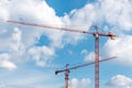 Tower crain construction building in blue sky Royalty Free Stock Photo