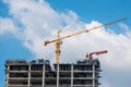 Tower crain construction building in blue sky Royalty Free Stock Photo