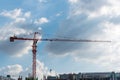 Tower crain construction building in blue sky Royalty Free Stock Photo