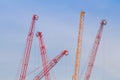 Tower crain construction building in blue sky Royalty Free Stock Photo