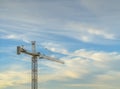 A Tower crane against a beautiful skyscape Royalty Free Stock Photo