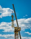 Tower crane assembly. Installation of a construction crane.