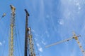 Tower crane and Bore pile rig machine at the construction site in Construction machinery