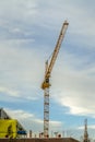 Tower crane and building at a construction site