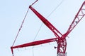 Tower crane, on a construction site, for moving materials with exceptional capacities. works with the principles of structural mec