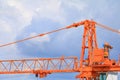 Tower crane industry construction buildings site city Royalty Free Stock Photo