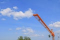 Tower crane industry, Construction buildings in site on sky background Royalty Free Stock Photo