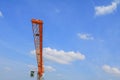 Tower crane industry, Construction buildings in site on sky background Royalty Free Stock Photo