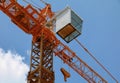 Tower crane industry, Construction buildings in site on sky background Royalty Free Stock Photo