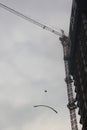 Tower crane lift the building materials