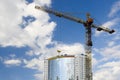 Tower crane and new building Royalty Free Stock Photo