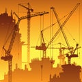 Tower Cranes Royalty Free Stock Photo