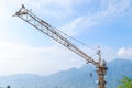 Tower cranes are a common fixture at any major construction site. Royalty Free Stock Photo