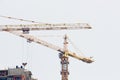 Tower cranes on building construction
