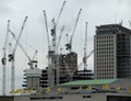 Tower cranes construction in London