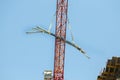 tower cranes in operation. Natural colors and real photos. Royalty Free Stock Photo