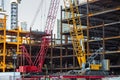 Tower cranes on the skyscraper construction in New York City Royalty Free Stock Photo