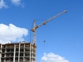 Tower cranes and their parts, construction of a new house