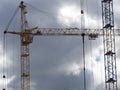 Tower cranes and their parts, construction of a new house