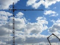 Tower cranes and their parts, construction of a new house