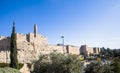 The Tower of David, aka the Jerusalem Citadel, an ancient citadel located near Jaffa Gate & the western edge of the Old City of Je Royalty Free Stock Photo