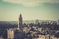 Tower of David and ancient citadel as Mamilla neighborhood on background in Jerusalem, Israel Royalty Free Stock Photo