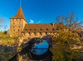 Tower and defensive wall-old city- Nuremberg, Germany Royalty Free Stock Photo