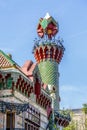 Tower detail Gaudi Caprico in Comillas