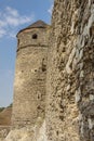 Tower and wall of castle in Kamianets Podilskyi,