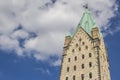 Tower of the Dom church of Paderborn Royalty Free Stock Photo