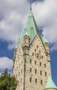 Tower of the Dom church of Paderborn Royalty Free Stock Photo