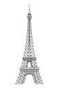 tower eiffel structure french icon Royalty Free Stock Photo