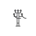 Tower electricity supply line icon