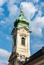 Tower of Elisabethinen-Kirche in Vienna, Austria Royalty Free Stock Photo