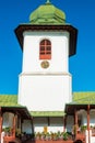 The tower from the entrance to Agapia Orthodox Monastery, Neamt, Romania Royalty Free Stock Photo