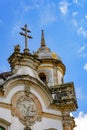 Tower and facade of historic church