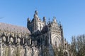 The tower, facade and roof of the Saint John Cathedral Sint Jans cathedraal in `s Hertogenbosch Den Bosch The Netherlands