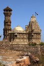 Tower of fame inside the Chittorgarh fort Royalty Free Stock Photo