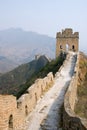 Tower of famous great wall in the Simatai Royalty Free Stock Photo