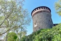 Tower of Filarete at Sforzesco Castle in Milan Royalty Free Stock Photo