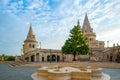 Tower of Fisherman`s Bastion in Budapest city, Hungary Royalty Free Stock Photo