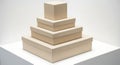 Stacked Beige Packaging Boxes Pyramid Royalty Free Stock Photo
