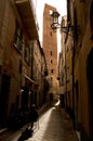 Tower of Four Sides from a narrow street of Noli