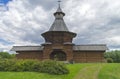 Tower and fragment of the wall of a Russian Orthodox monastery. Royalty Free Stock Photo