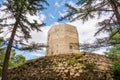 the tower of Frederick II in the centre of the historic city of Enna, Sicily