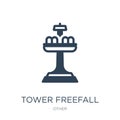 tower freefall icon in trendy design style. tower freefall icon isolated on white background. tower freefall vector icon simple