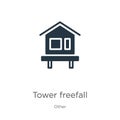 Tower freefall icon vector. Trendy flat tower freefall icon from other collection isolated on white background. Vector