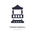 tower freefall icon on white background. Simple element illustration from Other concept