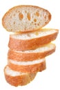 Tower fresh slice bread isolated Royalty Free Stock Photo